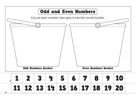 odd and even number worksheets